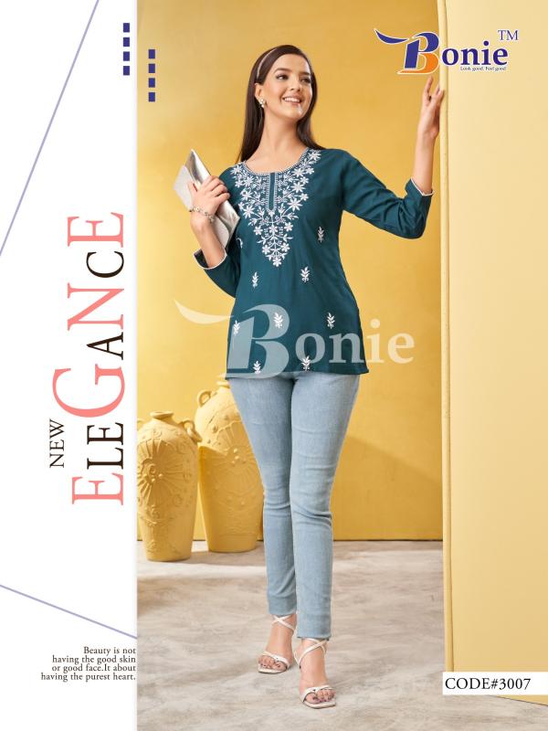 Bonie Aisha Vol 3 Stylish Rayon Lucknowi Ladies Top Collection